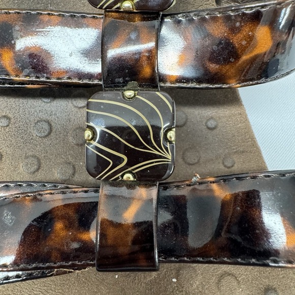 Vionic 44 Amber Tortoise Print Slingback Strappy Sandals Women's Size 9 TVW1275 - Picture 7 of 12